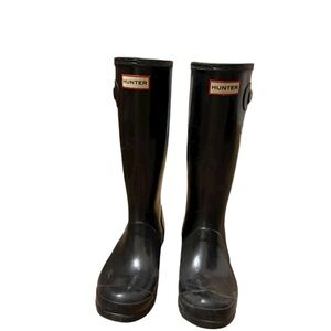 Hunter Classic Gloss Black Wellies Boots
